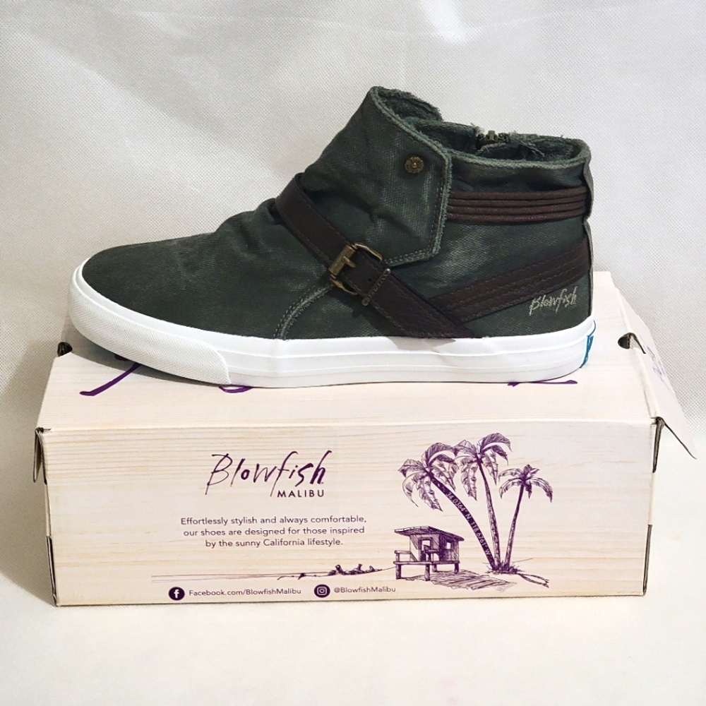 Blowfish Womens Gray Myla Whiskey Desert Sage Canvas